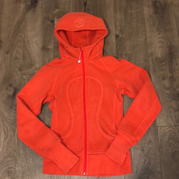 lululemon athletica Tops - Lululemon scuba hoodie orange sweater 2